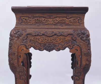 图片[2]-Red sandalwood inlaid with boxwood incense table-China Archive